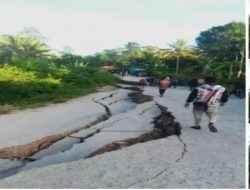 Gempa Guncang Wilayah NTT,Jalan Raya di Kabupaten TTS Amblas